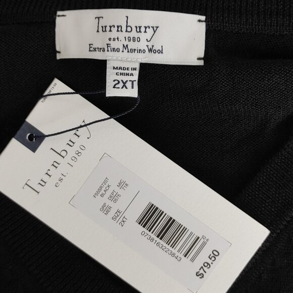 Turnbury 100% Extra Fine Merino Wool Biella Yarn by Südwolle Men's Pullover 2XT - Picture 5 of 12